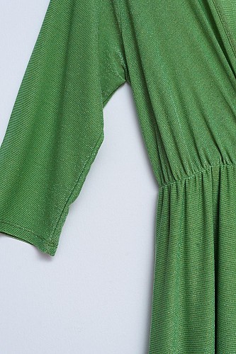 Q2 Maxi dress in shimmer green