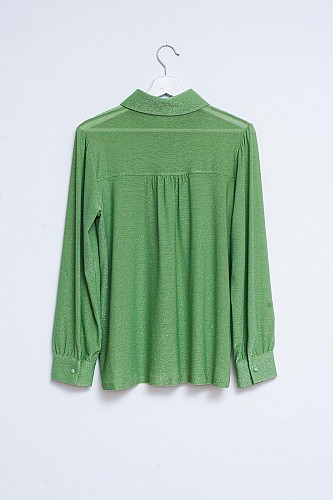 Q2 Shimmer shirt in green