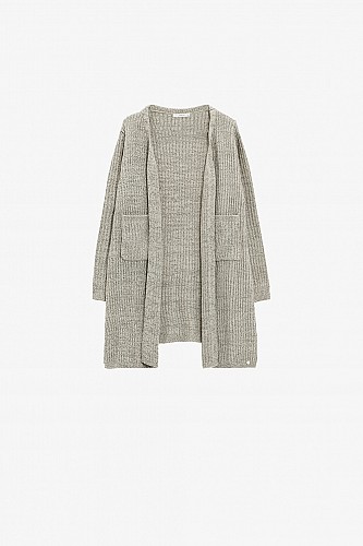 Croched Cardigan With Pockets In The Color cream
