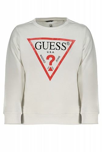 GUESS JEANS SWEATSHIRT WITHOUT ZIP FOR CHILDREN WHITE
