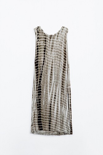 Relaxed maxi Tie dye Dress In Shades of khaki